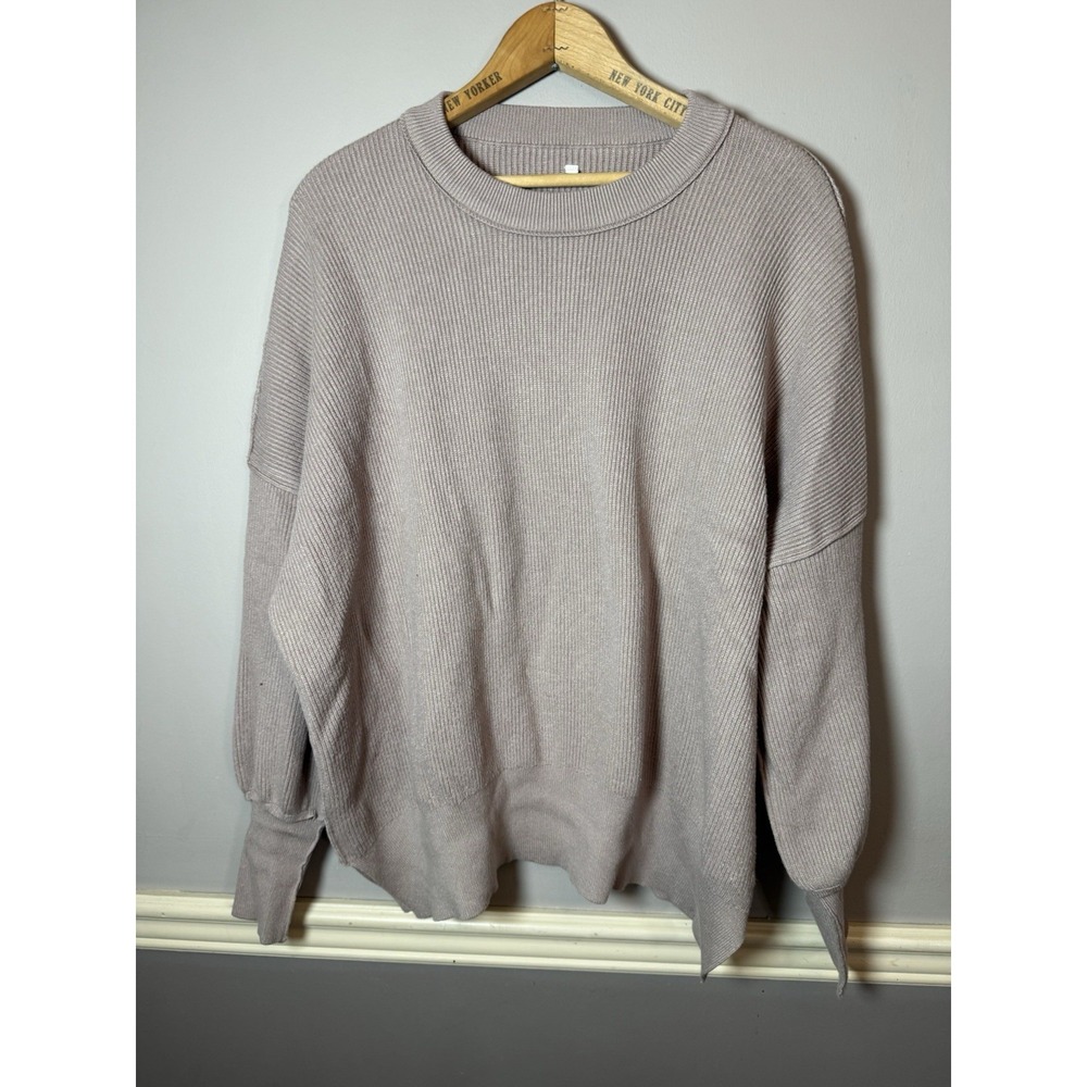 Shein Sweater Womens S Small taupe Knitted Oversized‎